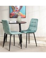 כסא פינת אוכל טורקיז בד קטיפה דגם BLOKI