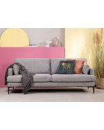 ספה תלת מושבית 220 ס"מ בגוון אפור בהיר דגם JASMIN