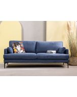 ספה תלת מושבית 220 ס"מ בגוון כחול דגם JASMIN