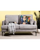 ספה דו מושבית 150 ס"מ בגוון אפור בהיר דגם JASMIN