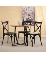 כסא אוכל שחור פלסטיק קשיח דגם XISO