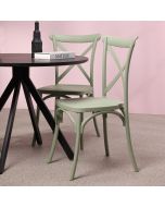 כסא אוכל ירקרק פלסטיק קשיח דגם XISO