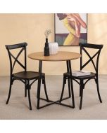 שולחן אוכל קוטר 80 ס"מ בגוון אלון טבעי דגם KOTI