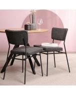 כסא פינת אוכל דמוי עור שחור דגם ZIKO