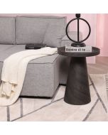 שולחן פינתי עגול קוטר 45 ס"מ בגוון שחור/אפור דגם MARGO