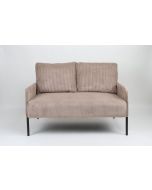 ספה דו מושבית בד קורדרוי חום 120 ס"מ דגם BESTY