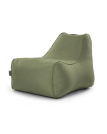 פוף פשתן מעוצב במילוי ספוג GOA צבע ירוק צבא