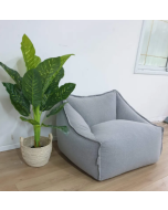 פוף כורסא TOSCANA נוחות חדשה במילוי ספוג CLOUD צבע אפור