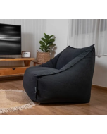 פוף כורסא TOSCANA נוחות חדשה במילוי ספוג CLOUD צבע שחור