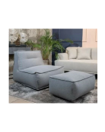 פוף כורסא Provence במילוי ספוג CLOUD צבע אפור