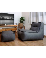 פוף כורסא Provence במילוי ספוג CLOUD צבע אפור כהה