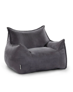 פוף כורסא SICILIA במילוי ספוג CLOUD אפור גרפיט