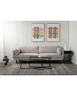 ספה תלת מושבית 245 ס"מ בגוון אפרפר בהיר דגם LOOPING