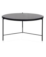 שולחן סלון עגול שיש בגוון שחור קוטר 80 ס"מ דגם COSMO