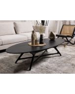 שולחן סלון בגוון שחור 80*180 ס"מ דגם OVALY