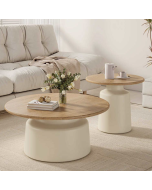 סט שולחנות סלון EMBER לבן