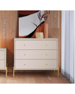 קומודה בגוון אופוייט מט ופרזול זהב דגם אלמוג