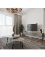 סט מזנון רוחב 1.8 מטר וזוג שולחנות לסלון בעיצוב גרניט זהב