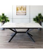 שולחן פינת אוכל מלבנית נפתחת דגם גלורי גרניט לבן