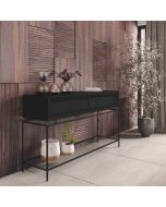 קונסולת כניסה מעוצבת דגם צדף גוון שחור