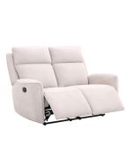 ספה דו מושבית מבד עם 2 הדומים נשלפים דגם פיראוס בגוון אופווייט