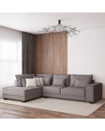 מערכת ישיבה פינתית 3 מטר דגם עמית פרימיום בגוון אפור