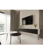 סט מזנון רוחב 2 מטר וזוג שולחנות לסלון דגם זברה