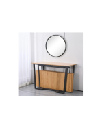 קונסולה מעוצבת נפתחת לפינת אוכל עד ל-3 מטר ברוחב 120 ס"מ דגם קיסר אלון טבעי