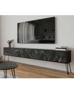 מזנון לסלון 2 מטר בעיצוב גרניט שחור