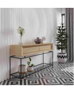 קונסולת כניסה מעוצבת דגם צדף גוון אלון