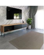 מזנון רוחב 200 ס"מ לסלון דגם איסלנד בלאק משולב