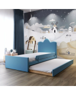 מיטת חבר מרופדת קטיפה דגם מייק 80x190 גוון תכלת