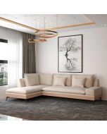 מערכת ישיבה פינתית 3 מטר דגם אביה בגוון שמנת