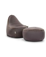 סט פוף והדום דגם SIERRA בטכנולוגית CLOUD בגוון אפור בטון