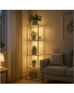 יחידת 4 מדפים כולל תאורת LED בגוון לבן דגם 2166