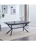 שולחן אוכל נפתח 1.8-2.7 מטר דגם ניקולס בגוון אפור בטון