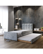 מיטת חבר מרופדת קטיפה דגם ג'ון 80*190 גוון אפור