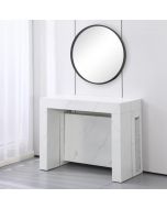 קונסולה נפתחת לפינת אוכל עד 3 מטר רוחב 100 ס"מ דגם מקסימוס לבן עורקים