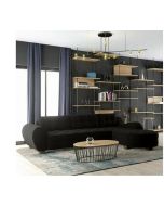 מערכת ישיבה פינתית דגם נועה בגוון שחור