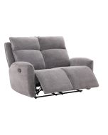 ספה דו מושבית מבד עם 2 הדומים נשלפים דגם פיראוס בגוון אפור