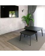 זוג שולחנות לסלון דגם איסלנד בלאק