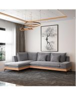 מערכת ישיבה פינתית 3 מטר דגם אביה בגוון אפור