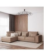 מערכת ישיבה פינתית 3 מטר דגם עמית בגוון חום