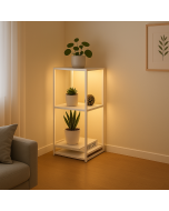 יחידת 2 מדפים כולל תאורת LED בגוון לבן דגם 2166