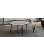 זוג שולחנות סלון קולקציית שיש משולב