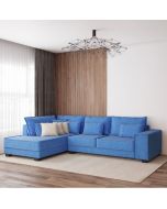 מערכת ישיבה פינתית 3 מטר דגם עמית פרימיום בגוון כחול