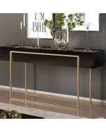 קונסולה בגוון שחור וזהב דגם מלודי