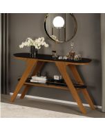 קונסולה בגוון שחור בשילוב עץ דגם רוזן