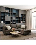 מערכת ישיבה פינתית מבד מעוצבת דגם אלין בגוון אפור כהה