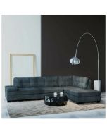 מערכת ישיבה פינתית מבד סוואנה דגם גיא בגוון אפור כהה